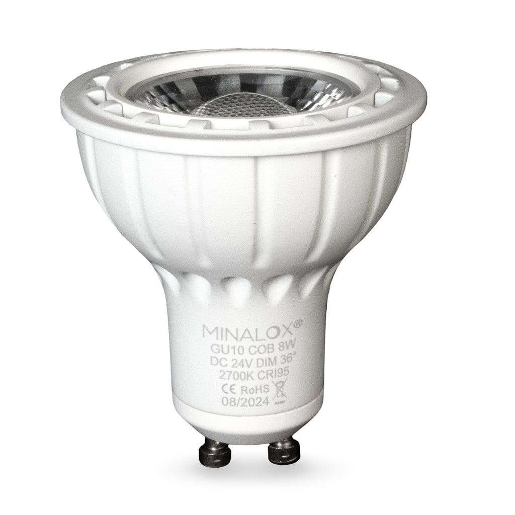 MINALOX LED BULB GU10 8W 24V 36° 2700K