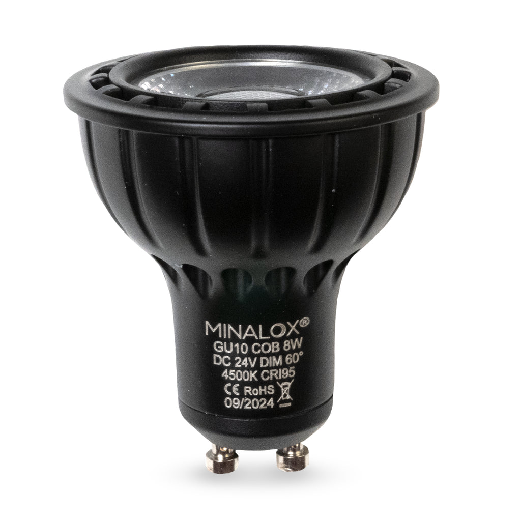 MINALOX LED BULB GU10 8W 24V 60° 4500K BLACK