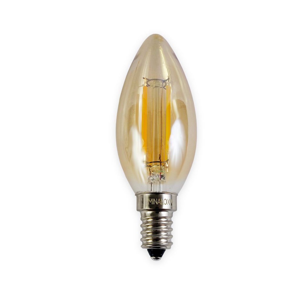 MINALOX LED Žiarovka C35 Smoky Gold E14/3,6W/24V/2700K