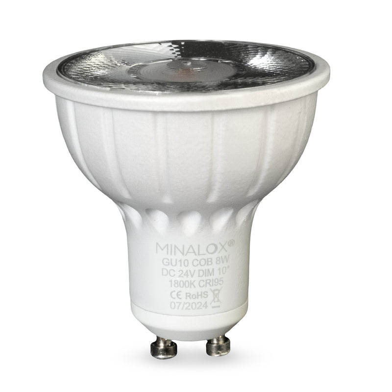 MINALOX LED BULB GU10 8W 24V 10° 1800K