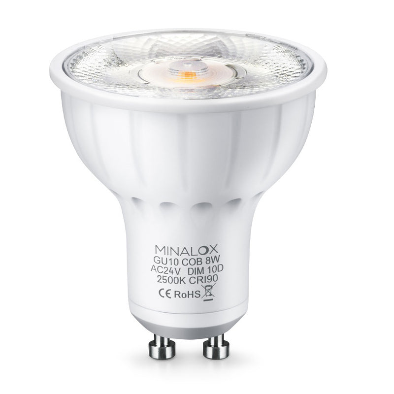 MINALOX LED BULB GU10 8W 24V 10° 2500K