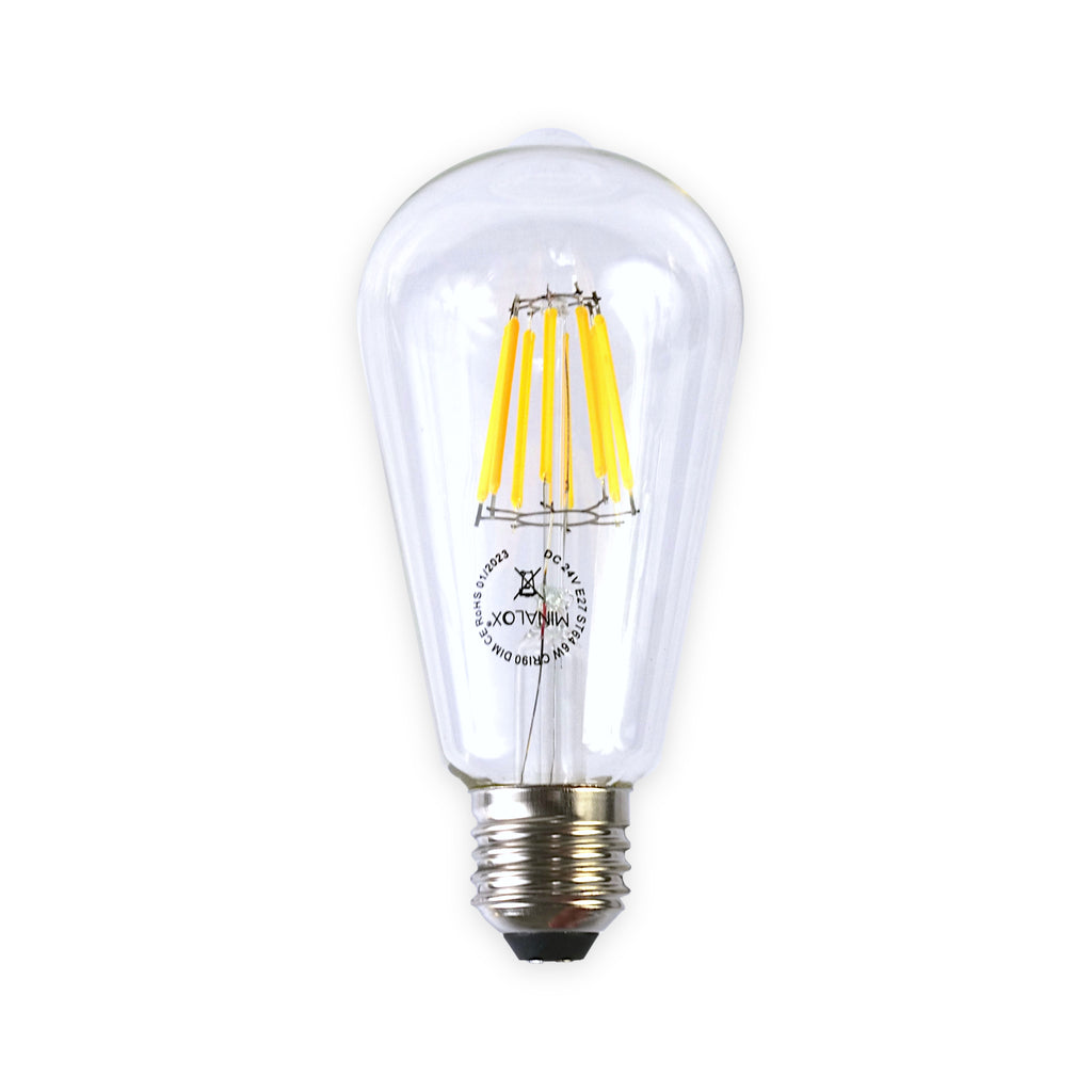 MINALOX LED BULB ST64 E27 6W 24V WARM WHITE