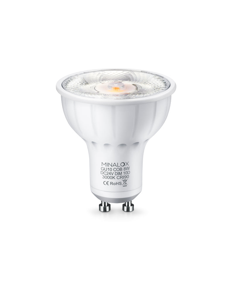 MINALOX LED BULB GU10 8W 24V 10° 3000K